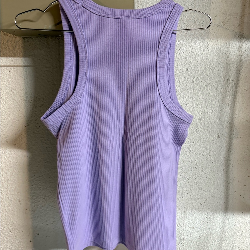 GAP Lavender Ribbed Tank Top - Picture 2 of 2